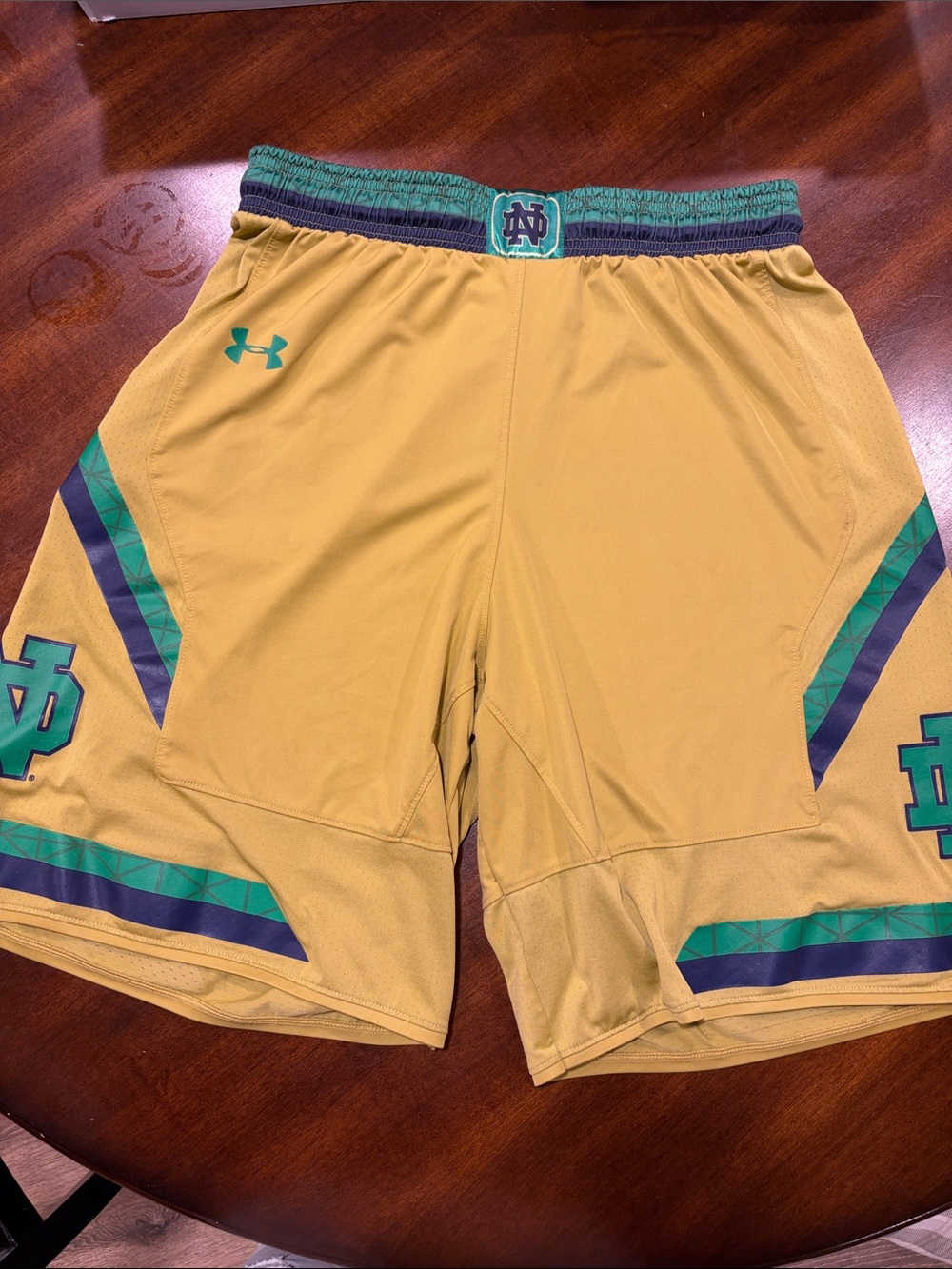Under Armour Notre Dame Men’s Gold Athletic Shorts